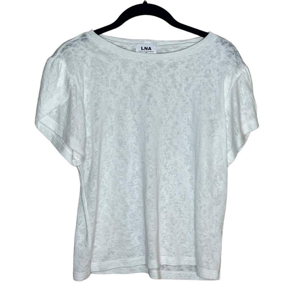 LNA‎ Cream Puff Sleeve T Shirt